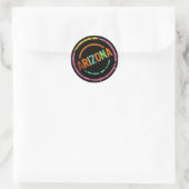 STICKER ROND STAMP D'ARIZONA (Sac)