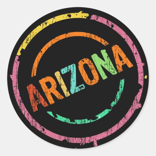 STICKER ROND STAMP D'ARIZONA (Devant)