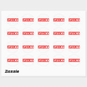 Sticker Rond Stamp Geeky (Feuille)