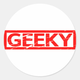 Sticker Rond Stamp Geeky