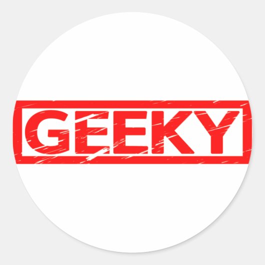 Sticker Rond Stamp Geeky (Devant)