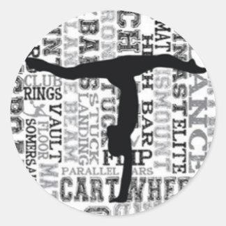 Sticker rond stand de gymnastique