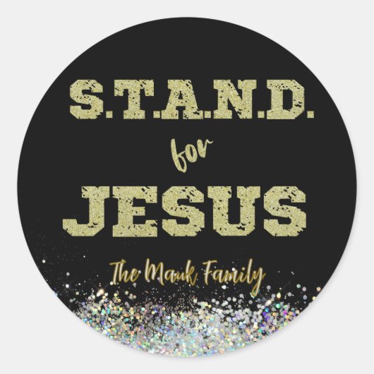 Sticker Rond Stand For Jesus Church ou Youth Group (Devant)