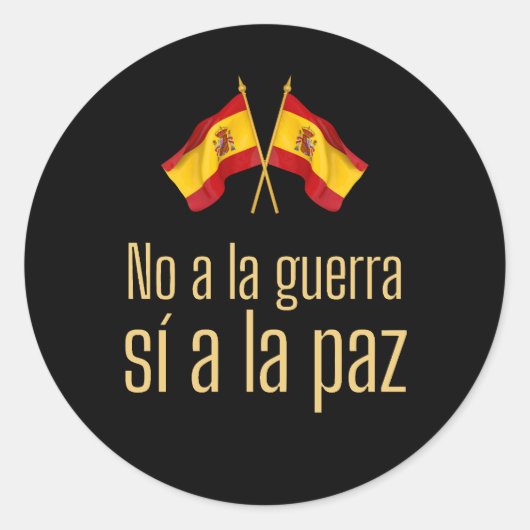 Sticker Rond Stand for Peace Spain (Devant)