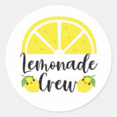 Sticker Rond Stand Lemonade Crew Lemonade (Devant)