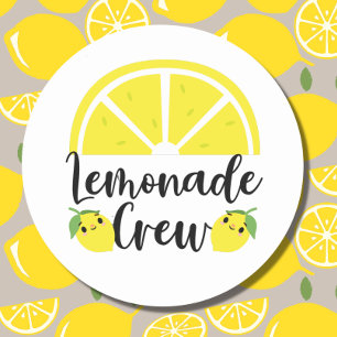 Sticker Rond Stand Lemonade Crew Lemonade