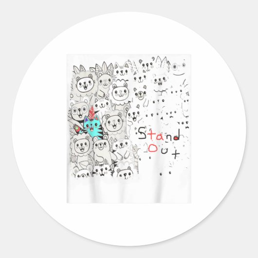 Sticker Rond Stand Out Tee (Devant)