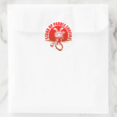 Sticker Rond Stand up paddle surfing (Sac)