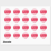Sticker Rond Star Birthday Girl Party (Feuille)