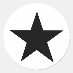 Sticker Rond Star Black Gibney Le MUSÉE Zazzle Cadeaux