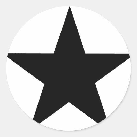 Sticker Rond Star Black Le MUSÉE Zazzle Cadeaux (Devant)