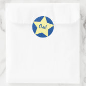 Sticker Rond Star Cute Kid's Birthday Party Space (Sac)