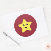 Sticker Rond Star de Kawaii (Enveloppe)