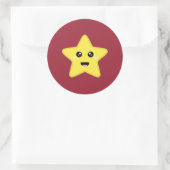 Sticker Rond Star de Kawaii (Sac)
