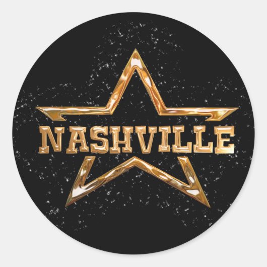 Sticker Rond Star de Nashville (Devant)