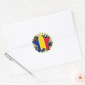 Sticker Rond Star de Roumanie (Enveloppe)