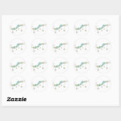 Sticker Rond Star Doodles, Merci (Feuille)