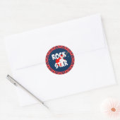 Sticker Rond "Star du Rock" (Enveloppe)