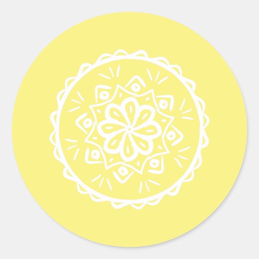 Sticker Rond Star Fruit Mandala (Devant)