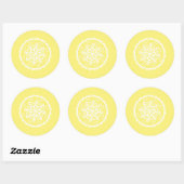 Sticker Rond Star Fruit Mandala (Feuille)