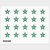 Sticker Rond Star Maroc, Maroc (Feuille)