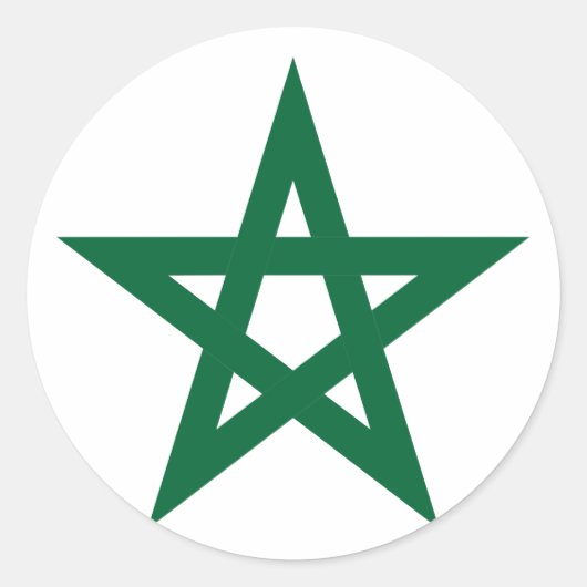 Sticker Rond Star Maroc, Maroc (Devant)