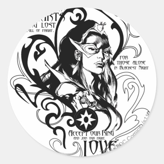 Sticker Rond Star Sapphire Graphic 2 (Devant)