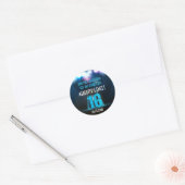 Sticker Rond Star Star Blue Sweet 16 (Enveloppe)