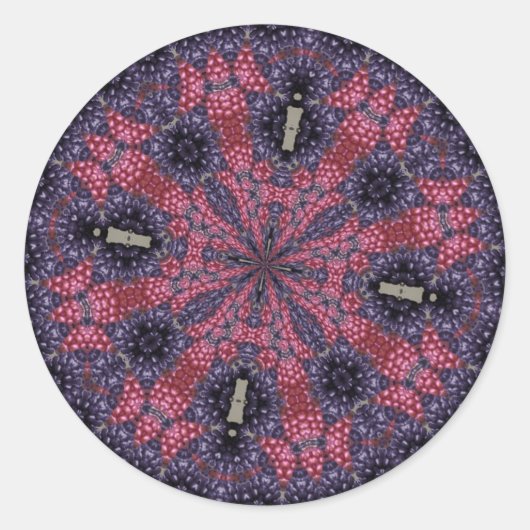 Sticker Rond Starburst Rasberry (Devant)