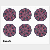Sticker Rond Starburst Rasberry (Feuille)