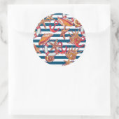Sticker Rond Starfish and Stripes (Sac)