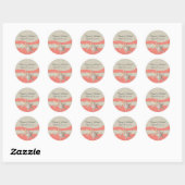 Sticker Rond Starfish & Burlap Shell Coral (Feuille)