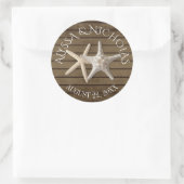 Sticker Rond Starfish et Wood (Sac)
