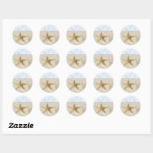 Sticker Rond Starfish & Sand Dollar ・ Customisez-Moi. (Feuille)