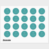 Sticker Rond Starfish Turquoise (Feuille)