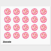 Sticker Rond Stargazer Lilies (Feuille)
