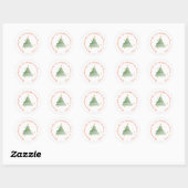 Sticker Rond Starlit Watercolor Tree - Adresse de retour (Feuille)