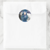 Sticker Rond Starry Anime Girl (Sac)