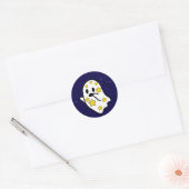 Sticker Rond Starry Ghost Perdu Dans L'Espace (Enveloppe)