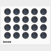 Sticker Rond Starry Night Romance Mariage (Feuille)