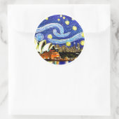 Sticker Rond Starry Night Sydney Australie Opéra (Sac)