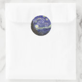 Sticker Rond Starry Night, Vincent Van Gogh. (Sac)