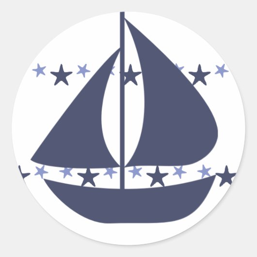 Sticker Rond Stars à voile (Devant)
