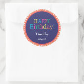 Sticker Rond Stars d'anniversaire (Sac)