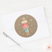 Sticker Rond Stars d'or de Noisette Rustique Kraft (Enveloppe)