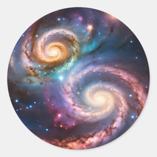 Sticker Rond Stars Spiral Galaxy (Devant)