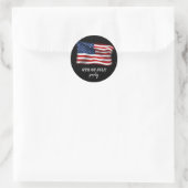 Sticker Rond Stars Stripes Drapeau américain patriotique 4 juil (Sac)