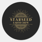 Sticker Rond Starseed Earth Crew New Age Lightworker (Devant)