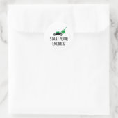 Sticker Rond Start your Engines (Sac)