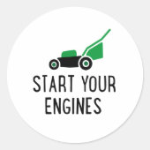 Sticker Rond Start your Engines (Devant)